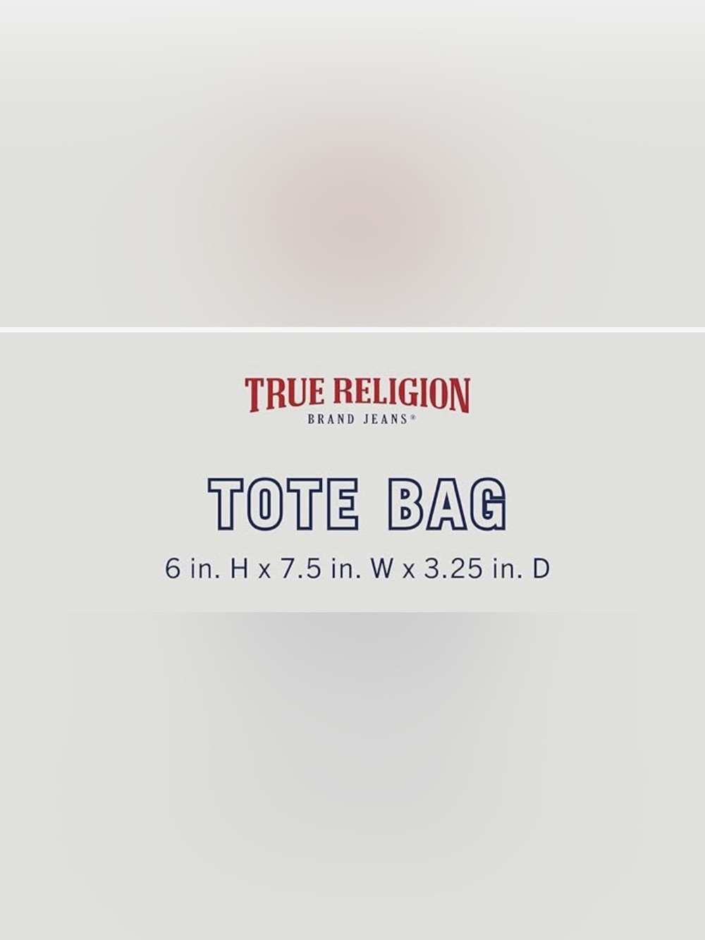 True Religion Denim Tote with Tan Trim and Strap - Picture 2 of 11